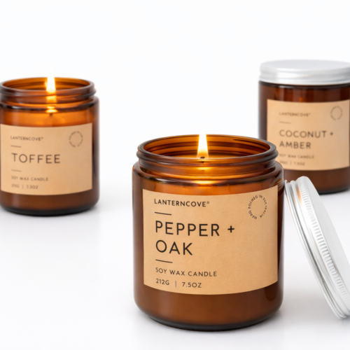 Lantern Cove Home Fragrances | Scented Soy Candles & Diffusers Australia Lantern Cove Home Fragrances | Scented Soy Candles & Diffusers Australia Amber Soy Candles In Soft Glow